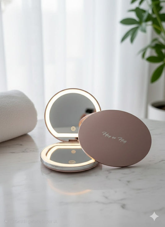 Espejo LED de Cartera con Aumento y Luz | Edición Hoy es Hoy