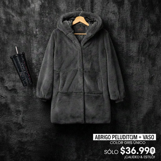 Abrigo Teddy/Peludito + Vaso "Hoy es Hoy"