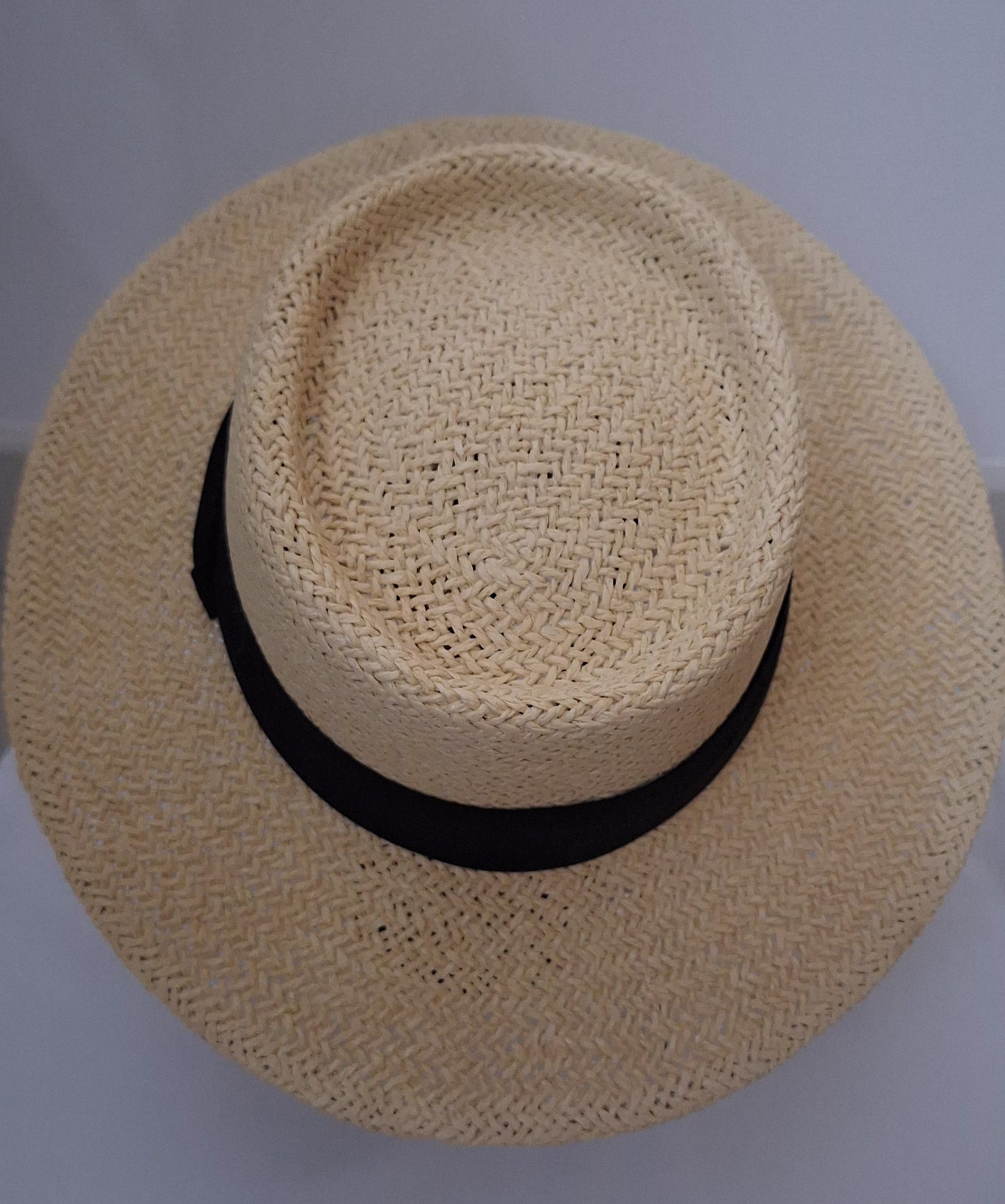 SOMBRERO DE PAJA Y GAMUZA