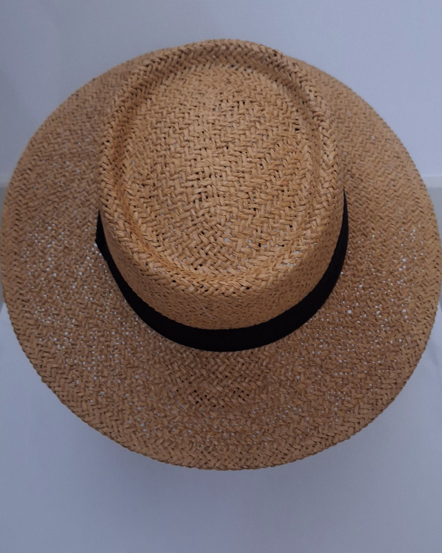 SOMBRERO DE PAJA Y GAMUZA