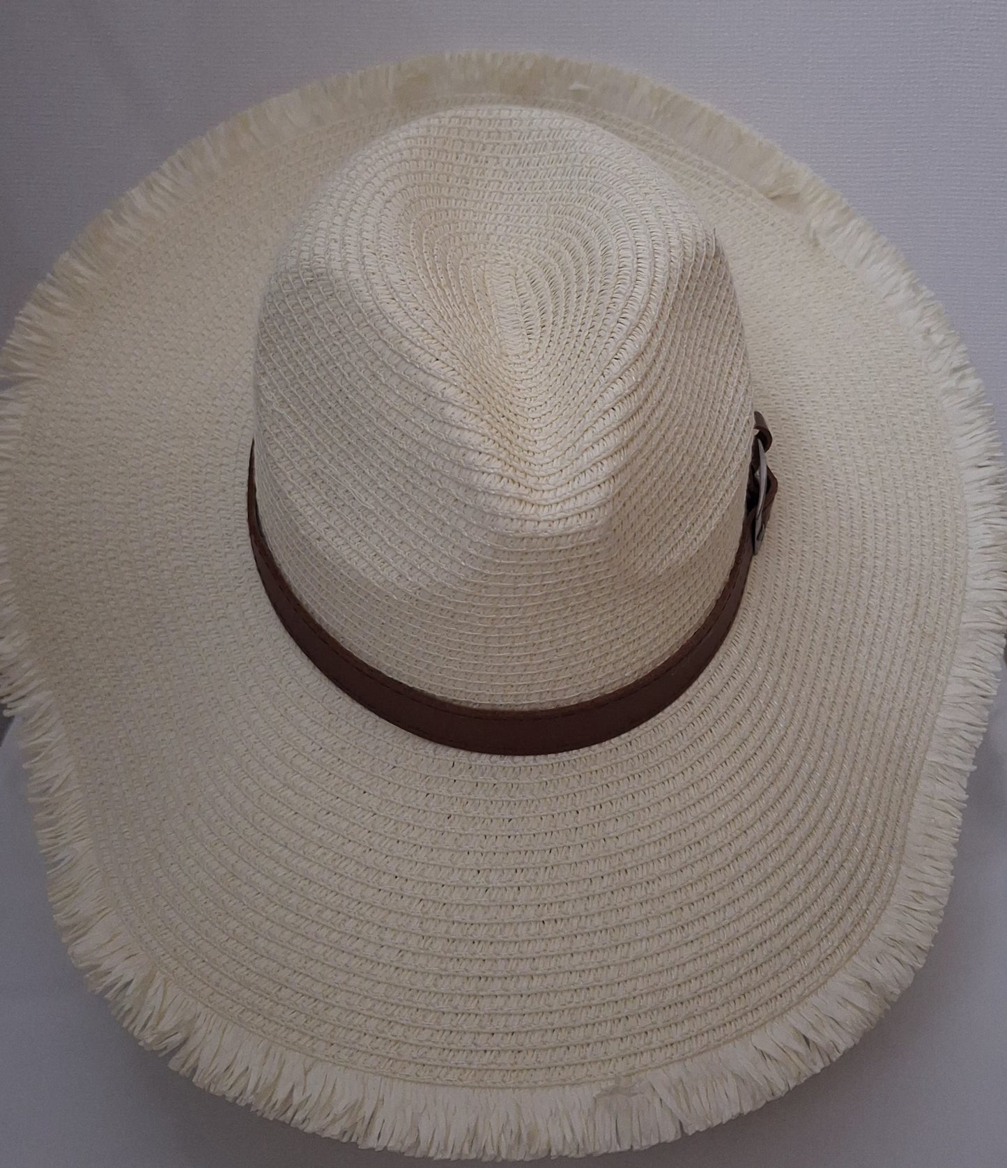 SOMBRERO DE PAJA Y GAMUZA