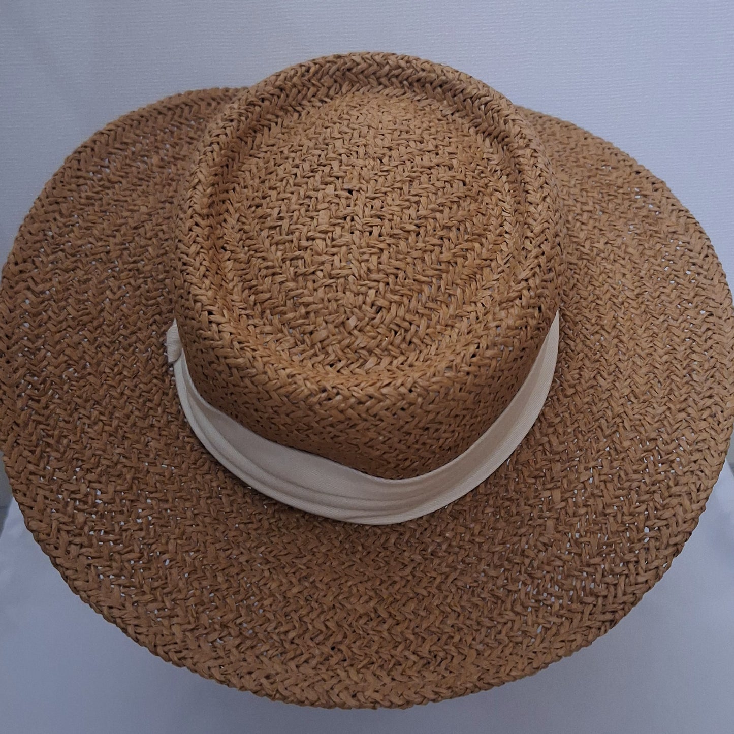 SOMBRERO DE PAJA Y GAMUZA